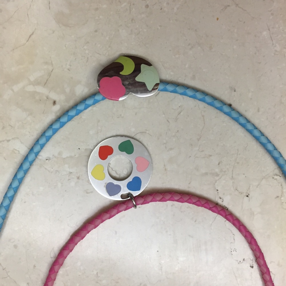 Swatch Pendants with 4 colored necklaces